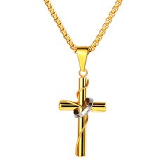 Cross symbolizes love and redemption, perfect to show your faith. Good luck Catholic cross necklace pendant combines with the circle design, the exquisite polishing process is simple, classic, luxurious, elegant, This Catholic cross necklace with ring fits for any daily wearing at home or office, with its fashion design and modern elements , which will catch people's eyes in the crowd  SPU: TP12062  Collection:  Religious  Material:  Stainless Steel  Pendant Length: 4.8 cm(1.88 inches)  Pendant Necklace With Ring, Catholic Cross Necklace, Necklace Pendant For Men, Christian Cross Necklace, Catholic Cross, Pendant For Men, Cross Chain, Christian Cross, Creating Jewelry