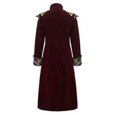 A majestic gothic coat fit for anyone who is fond of regency-era and gothic fashion.This coat perfectly balances the aesthetics of two well loved coutures which are listed above and is stylish and practical at the same time.The gold embroidery is just decadent and goes very well with the black base.The buttons on the neck can be unfastened and fastened. Product Specifications:Style: GothicFabric: 100% Polyester Gothic Coat, Love Couture, Cute Clothing, The Aesthetics, Regency Era, Fashion Now, Gold Embroidery, Jacquard Fabric, Red And Gold