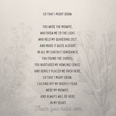 a poem written in white ink with flowers and leaves on the bottom right corner, which reads how do mothers know?