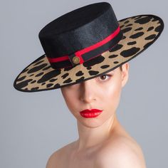 This beautiful  boater hat  is handmade using the highest quality fabrics.  It is an absolute showstopper which can beautifully compliment your chosen attire - be it a boho chic dress, trouser suit, or your super smart mother of the bride/groom attire The crown is made from black pinok pok ( a luxurious fine weave sinamay) The brim is made from buntal (buntal is straw found in the Philippines woven from fibers extracted from the petioles of buri palm leaves) It has Black grosgrain inner band Crown height is 7cm Brim width 10cm Model wearing hat size medium - 57cm Handmade in UK Custom Made to Order Usual Dispatch for bespoke orders is 3 weeks (please feel free to contact me for urgent orders) Please note - The actual product colour may vary to the image show due to the colour variations of Black Adjustable Boater Hat With Flat Crown, Adjustable Black Boater Hat With Flat Crown, Black Top Hat For Kentucky Derby With Flat Crown, Black Top Hat With Flat Crown For Kentucky Derby, Black Summer Hat With Flat Crown, Fitted Black Boater Hat With Curved Brim, Black Brimmed Boater Hat For Races, Black Boater Hat With Short Brim For Races, Fitted Black Boater Hat With Brim