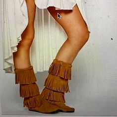 Womens Minnetonka Tall Fringe Boots Classic Soft And Comfy Size 6 3 Layers Of Fringe Never Worn Outside/Like New Tan Color See All Pictures For Condition And Measurements #Wo6 Minnetonka Fringe Boots, Tan Suede Boots, Minnetonka Moccasins, Boho Boots, Fringe Boots, Tan Suede, 3 Layers, Tan Color, Suede Boots