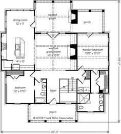 the floor plan for a two story house with an upstairs bedroom and living room area