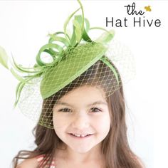 "🐝 Fascinator with feathers & mesh veil 🐝 Style: \"The Mini Madelyn Marie\" from The Hat Hive. ♥Attaches with matching, satin headband. ♥Ultra Light & comfortable to wear. ♥Packed and shipped in a sturdy box with special love & care to ensure a safe delivery. ♥Includes a hat care card with instructions on how to care for & keep your piece beautiful. ♥Over 14,000 pieces sold & 2,000 5 star reviews. Our \"Hive Girls\" come back year after year for their next hat or fascinator. Loving their piece Summer Party Mini Hats Made Of Tulle, Summer Party Mini Tulle Hats, Church Mini Hat With Feather Trim, Spring Party Hat With Feather Trim, Tulle Hat For Kentucky Derby Party, Spring Top Hat With Feather Trim, Feathered Mini Hats For Church In Spring, Summer Party Headpieces Made Of Tulle, Summer Party Tulle Headpiece