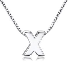 PRICES MAY VARY. Material: 925 sterling silver, allergy free, nickel free, lead free, and cadmium free. 925 silver means the silver purity is 92.5%. This kind of silver is with the optimal hardness, gloss and inoxidizability. Necklace Chain Type: 1mm Thick, 18 inch ( 46cm ) Length Italian Craft Box Chain, High Quality. Letter from A to Z, It represent the first letter of your first name! Choose your name initial necklace, your lover' s initial name or your best friend's initial name. Show your l S Initial, Necklace Chain Types, Alphabet Necklace, Initial Name, Letter Pendant Necklace, Craft Box, Letter Pendants, Allergy Free, Personalized Necklace