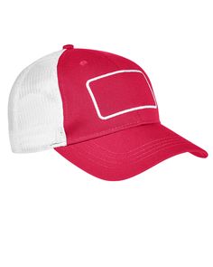 Patch Trucker Cap - RED/ WHITE/ WHT - OS | Big Accessories Patch Trucker Cap in Red/White/White | Polyester Different Hat Styles, Popular Hats, Snapback Cap, White White, Embroidery Projects, Hats Vintage, Fitted Hats, Trucker Hats, Trucker Cap