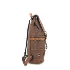 Waterproof Waxed Canvas Backpack for Travel Practical Outdoor Backpack Travel Accessories, Practical Waterproof Backpack For Adventure, Functional Adventure Backpack With Adjustable Strap, Brown Travel Bag With Adjustable Strap For Outdoor, Brown Outdoor Travel Bag With Adjustable Strap, Urban Waterproof Backpack For Outdoor Activities, Urban Style Waterproof Backpack For Outdoor Activities, Brown Backpack For Weekend Trips, Outdoor Travel Backpack With Adjustable Strap