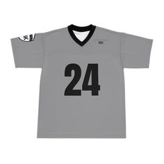 a grey jersey with the number 24 on it