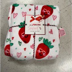 Valentine's Day King Strawberries Blanket Tik Tok 109x109 New W Tags King Strawberries Blanket , White Red Strawberry Blanket King Size Throw King Size Bedding Christmas Gift For Her Strawberry Blanket, Dog Christmas Presents, Mean Girls Burn Book, Brown Throw Blanket, Valentines Blanket, Vintage Safari, Striped Throw Blanket, Holiday Room, King Size Bedding