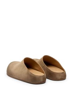 Find MARSÈLL Grande Suede Mules on Editorialist. camel brown suede round toe slip-on style branded leather insole flat leather sole Suede Slip-ons With Suede Lining And Closed Toe, Beige Flat Slip-ons With Leather Sole, Suede Slip-ons With Rubber Sole, Brown Suede Slip-on Slippers, Brown Calf Leather Slip-on Mules, Brown Suede Slip-ons With Leather Sole, Beige Leather Slip-ons With Round Toe, Brown Mules With Suede Lining And Slip-on Fit, Beige Leather Slip-ons With Flat Heel