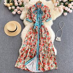 Ladies style dress, noble, elegant, temperament, fashion printed midi dressMaterial:blendedStyle:elegantType:A-lineFeatures:printed,fashionColor:as pictureSize(cm):M,L,XL,2XL 1inch=2.54cm&ltp&gtM:shoulder:36,bust:90,sleeve:26,waist:72,length:127</p>&ltbr/>&ltp&gtL:shoulder:37,bust:94,sleeve:27,waist:76,length:128</p>&ltbr/>&ltp&gtXL:shoulder:38,bust:98,sleeve:28,waist:80,length:129</p>&ltbr/>&ltp&gt2XL:shoulder:39,bust:102,sl Chic A-line Floral Printed Dress, Elegant Multicolor Floral Dress For Summer, Printed A-line Midi Dress For Garden Party, Elegant Multicolor Midi Floral Dress, Elegant Short Sleeve Printed Maxi Dress, Elegant Multicolor Floral Dress With Short Sleeves, A-line Midi Dress With Floral Print, Printed Midi Floral Dress For Party, Printed Floral Midi Dress For Party