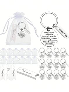 the keychain is set up with many different items to make it personalized