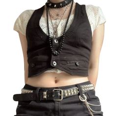 Women Y2K Waistcoat Vest Vintage Button Down Halter V Neck Gothic Crop Top Corset Steampunk Grunge Racerback Jacket Button Corset, Punk Crop Top, Black Suit Vest, Tøp Aesthetic, Cropped Tops, Vest Outfits, Suit Vest, Vintage Button, Black Sleeveless