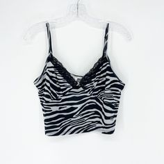 Tilly's Full Tilt Zebra Mesh Cami Crop Top Size Xxl Measurements Flat Across Pit To Pit 18" Shoulder To Hem 15" New With Tag Condition Sku 2-85-16 White Bohemian, Orange Tank Top, Yellow Tank Top, Purple Tank Top, Purple Tank, Cute Tank Tops, Crochet Tank, Grey Tank Top, Full Tilt