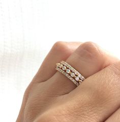 Gold Eternity Band Ring. Stackable Rings. Gold Stacking Rings. Stackable Rings Gold, Stacking Rings Gold, Milk Jewelry, Gold Stacking Rings, Eternity Ring Set, Vintage Gold Engagement Rings, Stackable Diamond Rings, Gold Amethyst Ring, Eternity Ring Gold