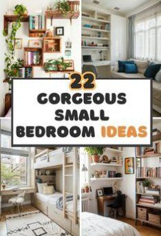 Making a tiny bedroom into a stylish, liveable retreat can be a challenge, but there are some clever design tricks you can use to create a room that is both #closetstorage Crowded Bedroom Ideas, Sharing Room Ideas Teenagers, Tiny Home Bedroom Ideas, Organization For Small Bedroom, Bedroom Design Tips, Bedroom Inspiration Cozy, Tiny Bedroom Design, Small Guest Room, Small Bedroom Organization