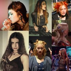 90s Witchy Hairstyles, 90s Whimsigoth Hair, 90s Looks Grunge, Witchy Hairstyles For Short Hair, Whimsigothic Hairstyles, 90s Goth Hairstyles, Witchy Hairstyles Short, Whimsigoth Hairstyles, Whimsigoth Hair