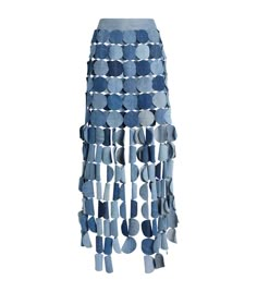 a skirt made out of blue denims