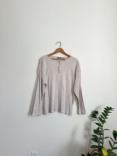 Vtg 90s north crest micro Henley long sleeve  Size L/XL Ptp-48"-60" These are SO perfect for layering with flannels! Super soft and stretchy, with the cutest little tiny buttons down the front Casual Ribbed Long Sleeve Top For Winter, Classic Long Sleeve Tops For Everyday, Fall Ribbed Relaxed Fit Tops, Fall Ribbed Tops With Relaxed Fit, Ribbed Tops With Relaxed Fit For Fall, Fall Ribbed Top With Relaxed Fit, Relaxed Fit Shirt For Loungewear In Fall, Relaxed Fit Shirt For Fall Loungewear, Classic Long Sleeve Top For Spring