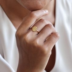 STANDARD ∙ SIGNET ∙ R I N G D E T A I L S A classic oval ring with your actual handwriting.   * Material: Sterling Silver, 14K Gold Filled , 14K Rose Gold Filled or 14K solid gold  (Gold Filled is made of thick 14k gold or rose gold layered on .925 sterling silver.) * Heart size: 8mm *  Circle size: 8mm * Oval size: 8x10mm PERSONALIZATION This ring can be customized with your actual fingerprint. Maximum 1 fingerprint ☛HOW TO SEND THE FINGERPRINT/HANDWRITING IMAGE: You can send us the picture of fingerprint via Etsy conversation If you have any questions, please let us know! We look forward to handcrafting you something special. Thank you for shopping with us, and enjoy! CodeBlue Jewelry Simple Engraved Yellow Gold Ring For Anniversary, Simple Yellow Gold Engraved Ring For Anniversary, Oval Stackable Fine Jewelry Rings For Everyday, Oval Stackable Rings For Everyday Fine Jewelry, Everyday Oval Stackable Fine Jewelry Rings, Oval Stackable Rings For Everyday, Fine Jewelry Everyday Initial Ring, Everyday Yellow Gold Heart Ring, Stamped 14k Initial Ring For Everyday