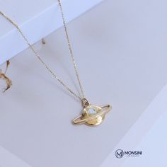 Real 14K Solid Gold Saturn Charm Planet And Star Stylish Best Friend Necklace For Women And Girls Pendant Valentine's Day Gift ,Custom Design Monsini ❤❤【Materials & Specifications:】 - 14K gold pendant and chain - Chain thickness is 0.9mm - Hamsa pendant dimensions are Width:1.9cm (0,74in) Length:1.00cm (0.39in) ❤❤【Available in 4 different chain lengths】 42 cm (16.5 in) 44 cm (17.3 in) 46 cm (18.1 in) 48 cm (18.8 in) Gold Color: Rose Gold, Yellow Gold, White Gold ❤【The Gift of Love】 - Remind Celestial Style 14k White Gold Necklace, Celestial Style White Gold Tarnish-resistant Necklaces, Celestial Jewelry Gift Stamped 14k, Saturn Charm, Best Friend Necklace, Beautiful Gold Necklaces, Hamsa Pendant, Friend Necklaces, Christmas Gifts For Women