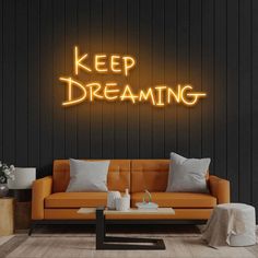 Keep Dreaming Neon Sign Silence Is Better, Cheap Neon Signs, Neon Quotes, Neon Wall Art, Neon Sign Shop, Keep Dreaming, Led Neon Lighting, Custom Icons, Keep It Real