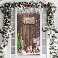 PRICES MAY VARY. What you will receive: the package contains 1 piece of Merry Christmas fabric door cover, which measures approx. 70.9 x 35.4 inches/ 180 x 90 cm, and 1 piece of hanging rope, measuring approx. 20 feet/ 6 meters, suitable for you to hang in your home, bringing you and your family members pleasant visual enjoyment Classic Christmas theme: the glitter wood fabric background is featured with glitter wood background, delicate Christmas tree, and beautiful Merry Christmas letters, and Front Door Cover, Christmas Door Cover, Wood Props, Christmas Door Hangings, Door Wrap, Christmas Door Decoration, Christmas Front Door, Xmas Theme, Hanging Door