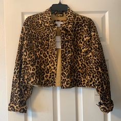 Cropped Animal Print Jacket With Raw Hem. Measurement: Armpit To Armpit - 21” Armpit To Bottom - 6”. Trades. Please Send Fair Offers. No Low Balls. Trendy Fitted Leopard Print Outerwear, Cropped Jacket, Print Jacket, Cardigan Jacket, Christmas Ideas, Cardigans, Animal Print, Forever 21, Jackets For Women