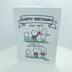 a birthday card with an image of two people