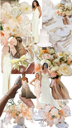 baby yellow  and baby peach tones for wedding colour scheme