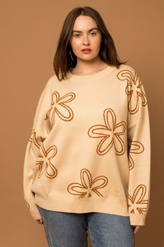 Some sweaters are boring, but not this beauty. “A Time for Everything” sweater blooms with style thanks to its large-scale floral print in neutral, natural tones. Made from a solid knit that’s as comfy as your favorite sweatshirt but infinitely more chic, this relaxed-fit sweater is meant for easy, carefree days. Its timeless design ensures you’ll be living in this wardrobe staple for seasons to come. However you style it, this floral phenomenon is sure to become your go-to for just about everyt A Time For Everything, Rachel Clark, Large Scale Floral, New Inventory, Natural Tones, Fitted Sweater, Wardrobe Staples, Style Guides, Timeless Design