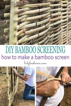 how to make a bamboo screen with instructions