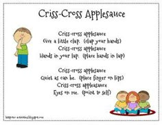 a certificate with an image of two children and the words cross - cross applesauce