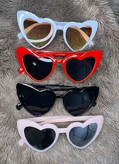 Heart Shaped Sunglasses Variety Red Black White Pink Mirrored UV Protection | eBay Trendy Red Sunglasses As Gift, Casual Red Sunglasses For Valentine's Day, Valentine's Day Red Casual Sunglasses, Heart-shaped Sunglasses With Uv Protection As Gift, Heart-shaped Sunglasses With Uv Protection For Summer, Cheap Red Heart-shaped Sunglasses, Red Heart-shaped Tinted Sunglasses, Pink Heart-shaped Sunglasses With Mirrored Lenses, Heart Shaped Glasses