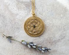 Delicate gold mandala necklace. Boho jewelry for summer. #mandala #bohobohemian #jewelryaccessories #yoga #goldpendant Dainty Brass Medallion Jewelry, Delicate Metal Pendant Necklace, Gold Plated Circle Jewelry For Gifts, Gold Plated Circular Jewelry For Gifts, Gold Plated Circle Jewelry Gift, Gold Plated Circular Jewelry Gift, Circle Gold Plated Jewelry Gift, Delicate Pendant Jewelry Chain For Meditation, Spiritual Gold Plated Medallion Necklace