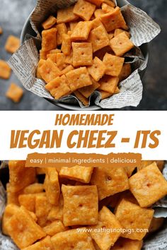 homemade vegan cheez - it's in a bowl with text overlay