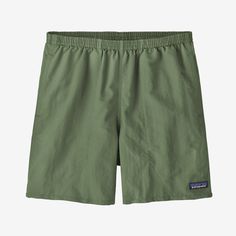 Rugged, multifunctional shorts designed for use in and out of the water, made with quick-drying NetPlus® 100% postconsumer recycled nylon made from recycled fishing nets to help reduce ocean plastic pollution. Inseam is 5". Fair Trade Certified™ sewn. Adjustable Waist Elasticized waistband with internal drawstring; quick-drying black mesh liner Pocket Details Vertical side pockets reduce drag in water; pocket bags have drain-and-dry mesh corners; rear pocket has a flap that closes with a low-pro Ocean Plastic Pollution, Patagonia Baggies, Canoe Trip, Fishing Nets, Plastic Pollution, Designer Shorts, Mens Swimwear, Black Mesh, Body Size