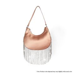 Introducing the ‘Cascade Elegance Fringed Handbag’ – where sophistication meets playful charm. This exquisite piece is crafted with the finest materials, featuring a sleek facade that exudes class. The eye-catching fringe detail adds a touch of whimsy, creating a dynamic look that will sway elegantly with your every move. The spacious interior is designed for the modern woman, offering ample space for all your essentials, while the secure closure ensures they are kept safe. Perfect for a night o Fringe Handbags, Monday Friday, Modern Woman, Final Sale, The Modern, Night Out, Champagne, Turn Ons, Handbags