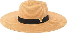 Vince Camuto V Grossgrain Panama Hat | Nordstromrack Classic Woven Panama Hat For Vacation, Brown Flat Brim Panama Hat For Day Out, Chic Hat Bands With Flat Brim For Beach, Classic Woven Fedora For Vacation, Brown Fedora Panama Hat For Day Out, Classic Straw Hat With Short Brim For Beach Season, Chic Toquilla Straw Hat Bands For Beach, Brown Boater Hat For Spring Vacation, Spring Brown Panama Hat With Wide Brim