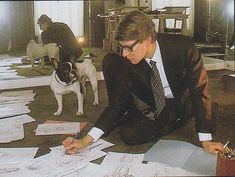 Yves Saint Laurent with his dog Moujik, 1983 French Fashion, Dandy, Vivienne Westwood, Pose Reference, Dream Life, A Dog, Style Icons