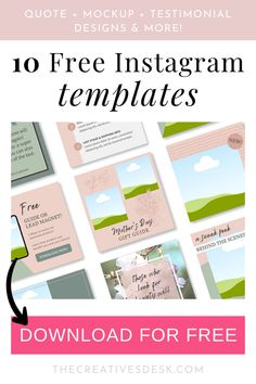 Designed for promoting products, these free editable Canva templates also include several different types of content ideas... Instagram Feed Template Free Download, Instagram Ideas Post Inspiration, Free Canva Instagram Templates, Instagram Post Template Design Ideas, Instagram Post Template Free Canva, Instagram Template Ideas, Free Instagram Template, Canva Templates Free, Free Templates Download