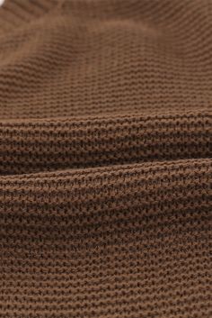 Brown Splicing Buttoned Knitted Long Sleeve Sweater Brown Waffle Knit Winter Sweater, Brown Waffle Knit Sweater For Winter, Stretch Brown Knitted Sweater, Brown Stretch Sweater For Layering, Cozy Brown Waffle Knit Sweater, Stretch Brown Sweater For Layering, Brown Knit Stretch Sweater, Brown Stretch Knit Sweater, Stretch Knit Brown Sweater