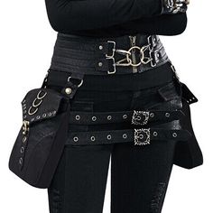 Steampunk Mode, Celana Jogger Wanita, Moda Steampunk, Mode Steampunk, Gothic Bag, Mode Punk, Leg Bag, Moda Punk, Black Clothing