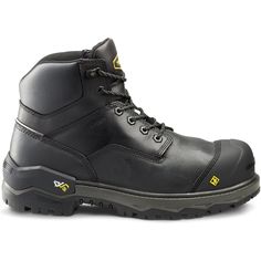 Terra Men's Gantry 6" Nano Composite Toe Waterproof safety Work Boot -Black- 4T8VBK On Sale Now! This Item Ships FREE! All-weather, all-surface, year-round performance, now in a 6-Inch Gantry. Engineered to endure, the molded TPU toe bumper and TecTuff™ vamp and heel fend off abrasions from every angle as the Vibram® Fire Ice™ outsole grips the terrain. Maximum support and high-rebound cushioning comes from the JETSTRIDE® FOOTBED™ insole. Premium waterproof leather with waterproof Hydroguard® me Black Slip-resistant Work Boots For Outdoor Activities, Black Boots With Reinforced Toe For Outdoor Work, Black Shock Resistant Work Boots For Outdoor, Durable Black Work Boots For Outdoor Work, Black Work Boots With Reinforced Toe For Outdoor Work, Shock Resistant Black Work Boots For Outdoor, Black Impact Resistant Hiking Boots For Outdoor Work, Impact Resistant Black Hiking Boots For Outdoor Work, Black Impact-resistant Hiking Boots For Outdoor Work