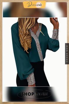 Top Casual V-neck Hollow Lace Patchwork Long Sleeve Top Women's Workwear Shirt White Top New Fall Patchwork V-neck Blouse, Green Patchwork Tops For Workwear, Green Patchwork Tops For Work, Fall V-neck Top With Splicing Details, Fall V-neck Spliced Tops, V-neck Splicing Top For Fall, Patchwork Long Sleeve Blouse For Office, Elegant Patchwork Tops For Workwear, Chic Workwear Blouse With Patchwork