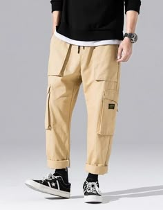 MOO Drop Crotch Vintage Cargo Pants Sirwal  in 4 colours Colourful Outfits Men, Cargo Pants Outfit Men, Trendy Overalls, Mens Casual Outfits Summer, Cargo Pants Outfit, Mens Cargo