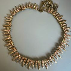 Oscar De La Renta Sea Urchin Crystal Necklace. Authentic. Good Condition. See Photos For Details. Sea Urchin, Crystal Necklace, Womens Jewelry Necklace, Jewelry Necklaces, Women Jewelry, Necklaces, Crystals, Gold, Color