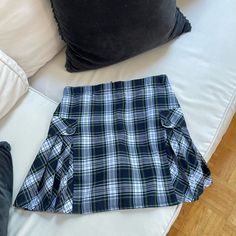 Like New Girls Skorts, School Uniform Skirts, Uniform Skirt, Plaid Skort, Plaid Headband, Blue Pleated Skirt, Below The Knee Skirt, Navy Pencil Skirt, Box Pleat Skirt