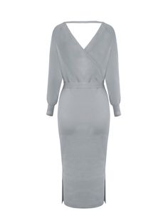 Upgrade your wardrobe with our Lorene Tie Waist Midi Sweater Dress in light gray. This versatile dress features a figure-flattering tie waist and a midi length for a sophisticated look. Perfect for any occasion, this luxurious dress will elevate your style and leave a lasting impression. Size Guide: Model is 5’8” tall, and has a 33.5” bust, 26.4” waist, & 35.6” hips. She is wearing a S / US 4 / AU 8. This sweater dress is true to size. Material: 90% Polyester, 10% Cotton. Feature: V-neckline. Lo Casual Denim Dress, Luxurious Dress, Wings Dress, Batwing Dress, Midi Sweater Dress, Luxurious Dresses, Sweater Dress Midi, Versatile Dresses, Clothes Collection