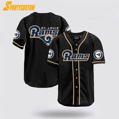 Los Angeles Rams Nfl Baseball Jersey For Hot Fans is a unique jersey designed for NFL and baseball fans. It is made of high-quality, breathable, and comfortable material. The design features a stylish collar that exudes a sporty look. The NFL logo and team name add a touch of professionalism. This product is suitable for [...] Black Sporty Baseball Jersey Fan Gear, Black Sporty Baseball Jersey For Fans, Casual Black Baseball Jersey For Fans, Baseball Season Fan Gear Jersey With Letter Print, Baseball Season Fan Apparel Jersey With Letter Print, Black Sports Fan Baseball Jersey, Black Sports Jersey With Baseball Collar, Black Baseball Collar Jersey For Sports, Black Baseball Collar Top For Sports Fans