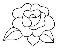 a drawing of a rose on a white background